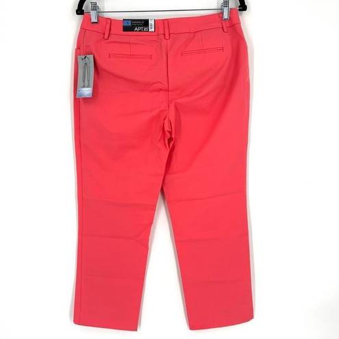 Apt. 9 NWT  Modern Fit Straight-Leg Capris Cropped Sunkissed Coral Size 4