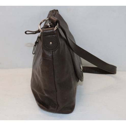 Stone Mountain Vintage  Genuine Leather Dark Brown Shoulder Bag - Large