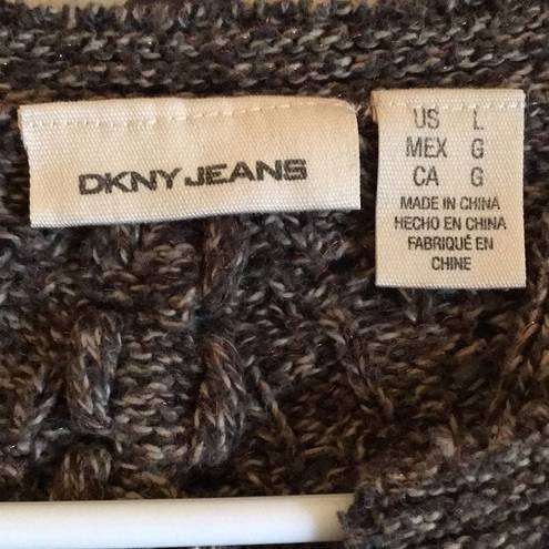 DKNY Authentic  COPPER GLITTER BABY DOLL SWEATER! So cute