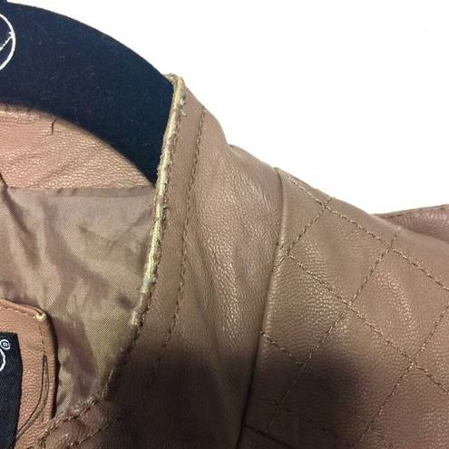 Bernardo  Faux Leather Zip Front Jacket Size Small