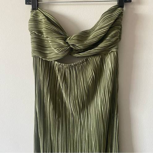 Hello Molly NEW  WEARING THIS TONIGHT PLISSE
STRAPLESS MAXI DRESS in SAGE