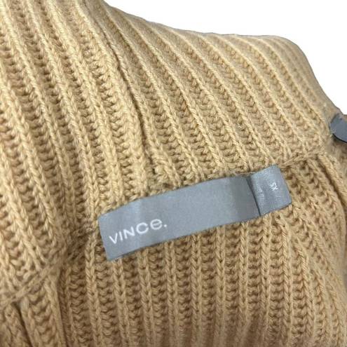 Vince  Cropped Shawl Collar Cardigan Ribbed Wool Cashmere Women’s Size XS Flawed