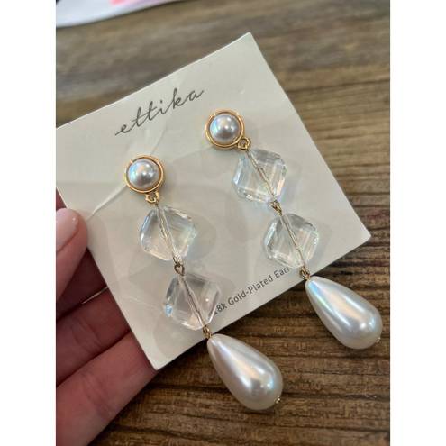 Ettika  Drop Earring Pearls Clear Womens Size OS