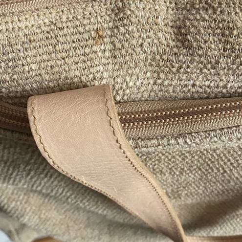 Furla  • Tan Woven Vintage Crossbody Messenger Bag