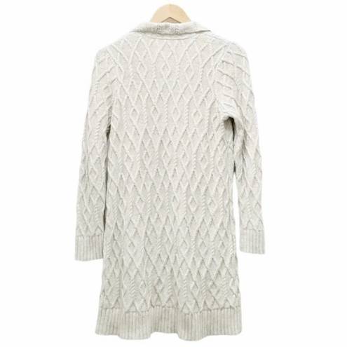 J.Jill  Longline Fisherman Cardigan Oatmeal Button Front Sweater Women’s Size XS