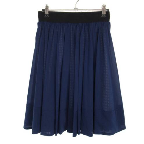 Rag and Bone  Blue Silk Blend Pleated A-Line Pull-On Skirt Women’s Size 26/2