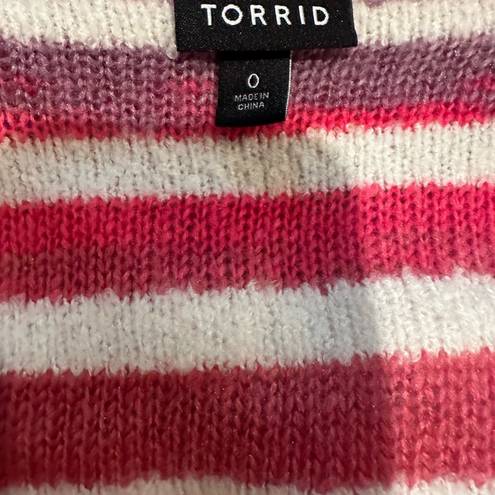 Torrid  size 0 multi colored striped cardigan