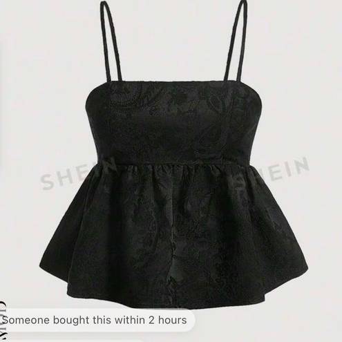 SheIn black peplum top