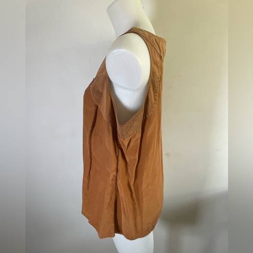 J.Jill  brown silk blend tank size 1X XL EUC! E