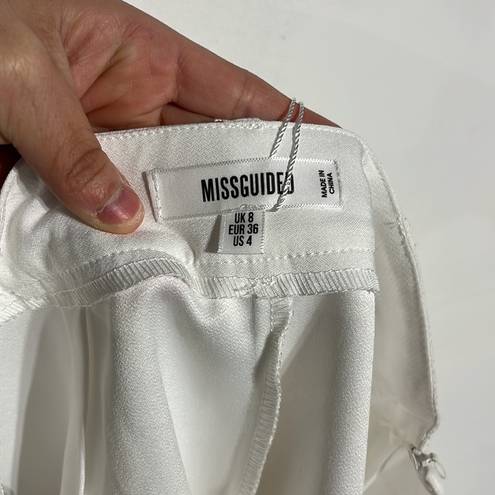 Missguided NEW  White Coord High Waisted Tailored Shorts Size 4