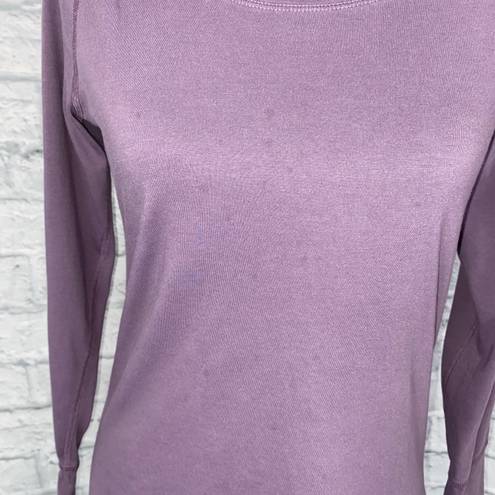 Xersion Longsleeve scoopneck athletic top purple sz small women