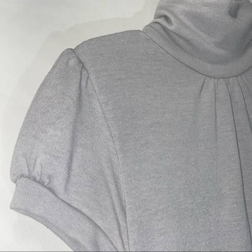 Timing  Light Gray Short Sleeve Turtleneck Sweater Medium