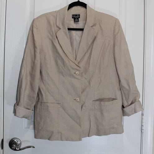 Rafaella  Petites Vintage Linen one-button Blazer size 14P