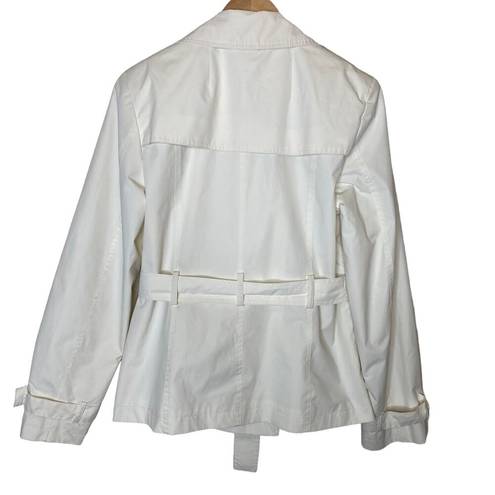 Gallery Giacca  Belted Jacket Double Breasted White Pea Coat Women's, size Medium