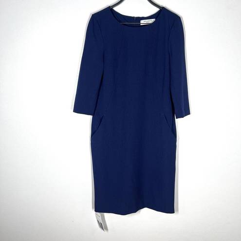 MM.LaFleur NEW  Sz 8 Etsuko Sheath Stretch Blue Dress