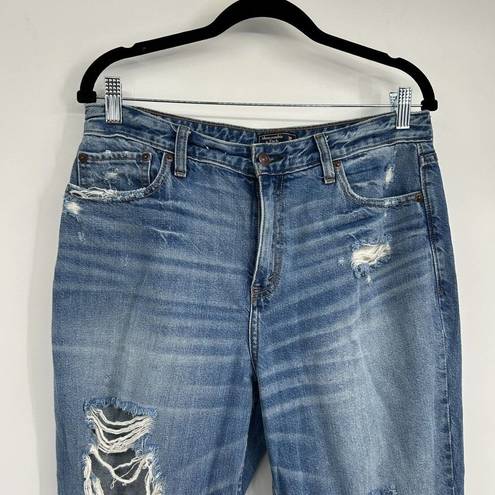 Abercrombie & Fitch  Distressed Annie High Rise Girlfriend Jeans Size 10 / 30