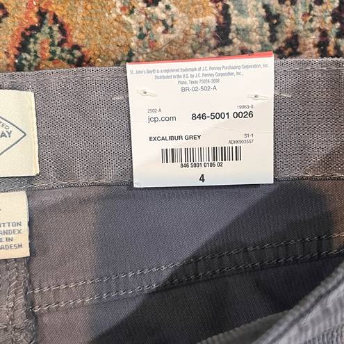 St. John’s Bay NWT  Secretly Slender Gray Corduroy Pants