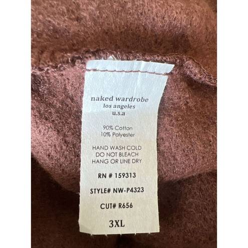 Naked Wardrobe  Brown Women’s Sweatpants Size 3XL