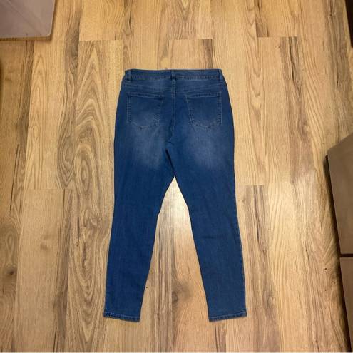 D Jeans Womens Jeans  Skinny Ankle 14/28 Bling Front