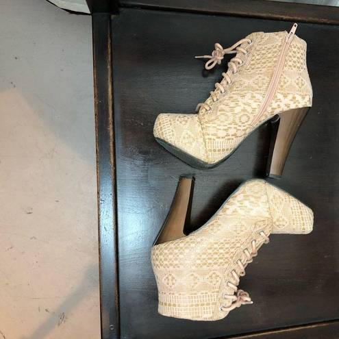 Charlotte Russe Lace Booties