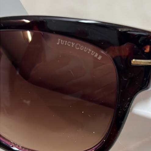 Juicy Couture  Tortoise Purple Square Sunglasses Gold Heart D6