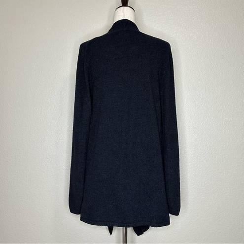 Barefoot Dreams  Cozychic Lite Black Open Front Cardigan