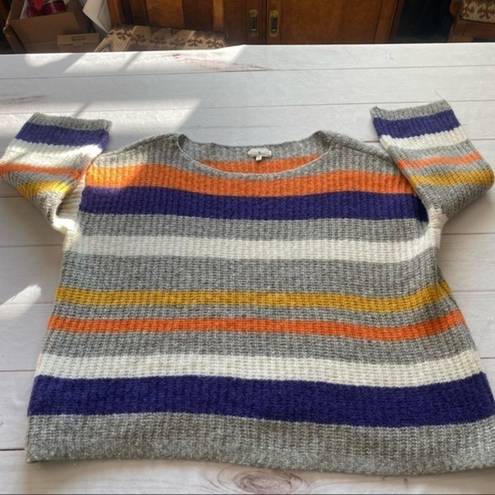 Lou & grey  Stripe Color Line Alpaca Blend Sweater Size Medium