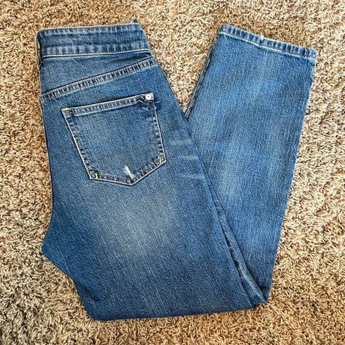 Pilcro  Women's Size 26 Anthropologie The Borrowed Boyfriend Blue Jeans Patchwork