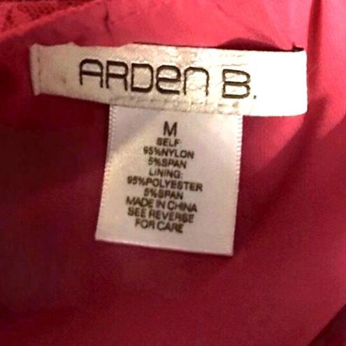 Arden B . Sleeveless Hot Pink Lace Blouson Top