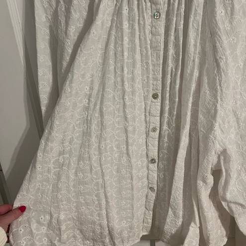 Free People  white peasant style top