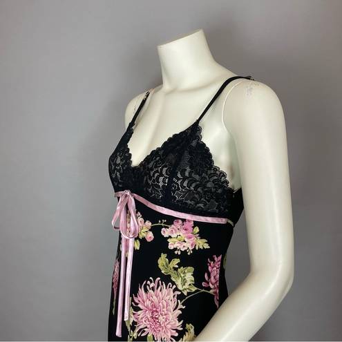 Oscar de la Renta  Pink Label Lingerie Nightgown‎ Floral Sheer Lace Slip Dress