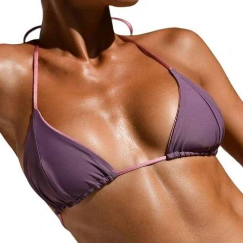 Revolve NWT  VDM The Label Marley Reversible Metallic Mauve Purple Bikini Top XS