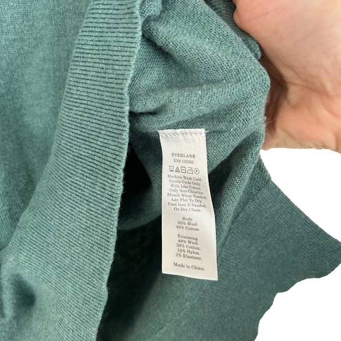 Everlane  Green Wool Blend Short Sleeve Turtleneck Sz S