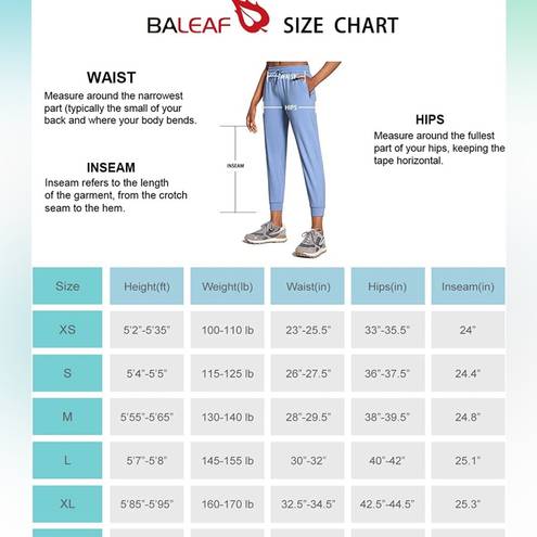 Baleaf  Women's 7/8 Joggers with Zipper Pockets