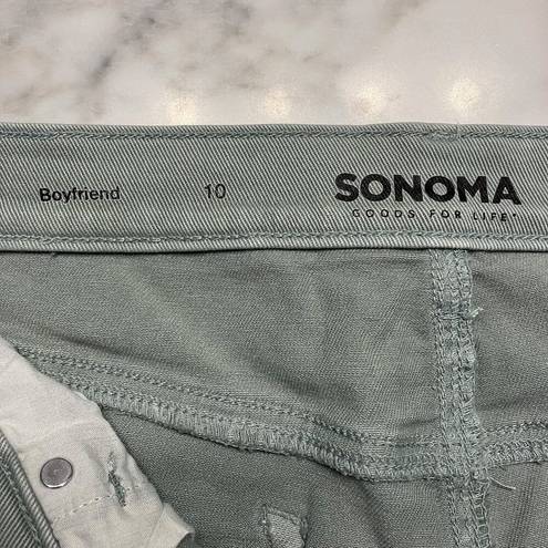 Sonoma Goods for Life Boyfriend Light Green Jeans Size 10