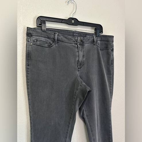 J.Jill  Womens Mid Rise Slim Ankle Jeans 14 Gray Denim Comfy Stretch