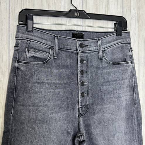 MOTHER The Pixie Dazzler Ankle Fray Jeans in Digging Up Dirt Gray size 30