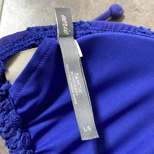 Aerie  Blue swim Bikini Top size Large