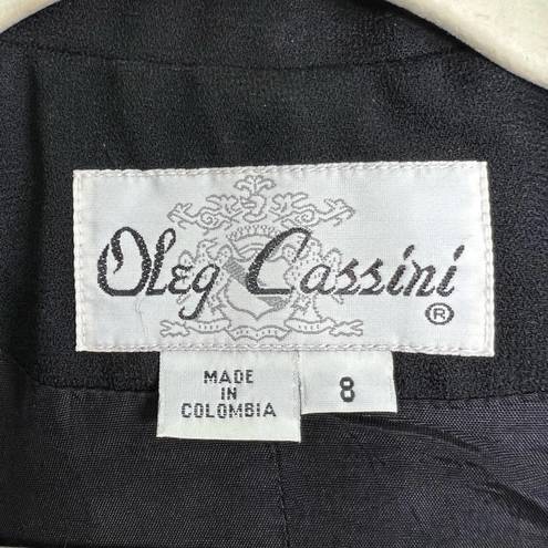 Oleg Cassini  double breasted blazer black 8