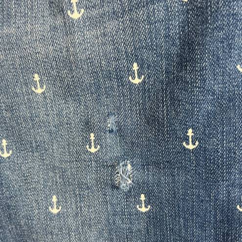 Talbots  "Flawless" Slim Ankle Jeans w Anchor Design-8P