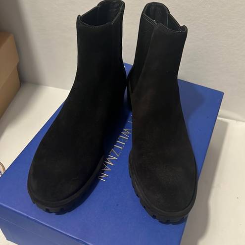 Stuart Weitzman  Laine Suede Bootie black color casual classic stylish chic