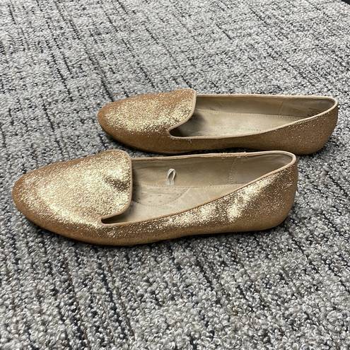 Gap Gently Used  Gold Glitter Loafer Size 7.5