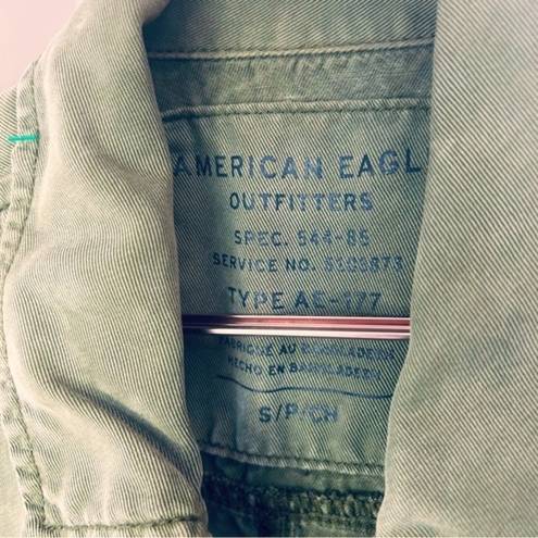 American Eagle  Army Green Zip Up Utility Vest with Waist Drawstring size Small