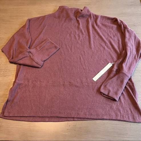 Caslon  Womens Maroon Sweater Size Xtra‎ Large Mock Neck Long Sleeve