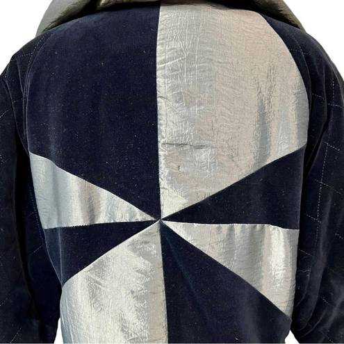 London Fog Vintage  Metallic Jacket with Geometric Detail