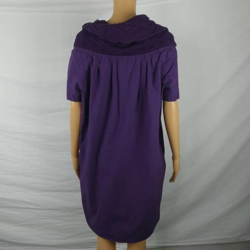 W By Worth  Deep Jelly Poplin Knit off The Shoulder Dress NWT Purple Sweater 10