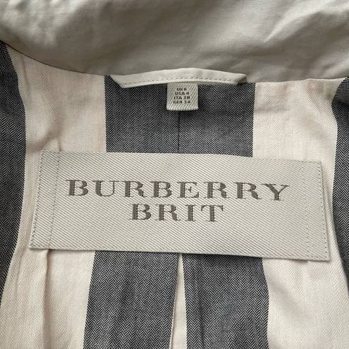 Burberry  Brit Double Breasted Full House Check Lining Kensington Trench Coat