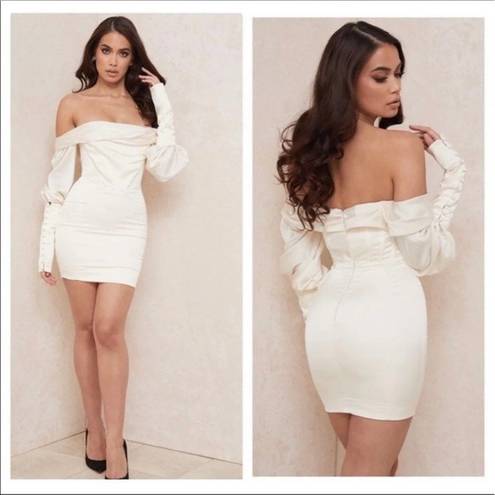 House Of CB Santana Ivory Draped Corset Dress