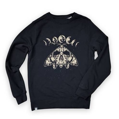 The Moon Black Phase Moth Sweater, Women's Small [NWOT!]