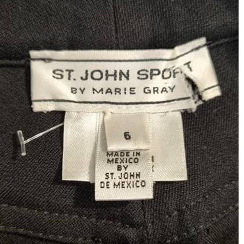 St. John  Sport by Marie Gray Black Stretch Denim Bootcut Jeans Trousers Size 6